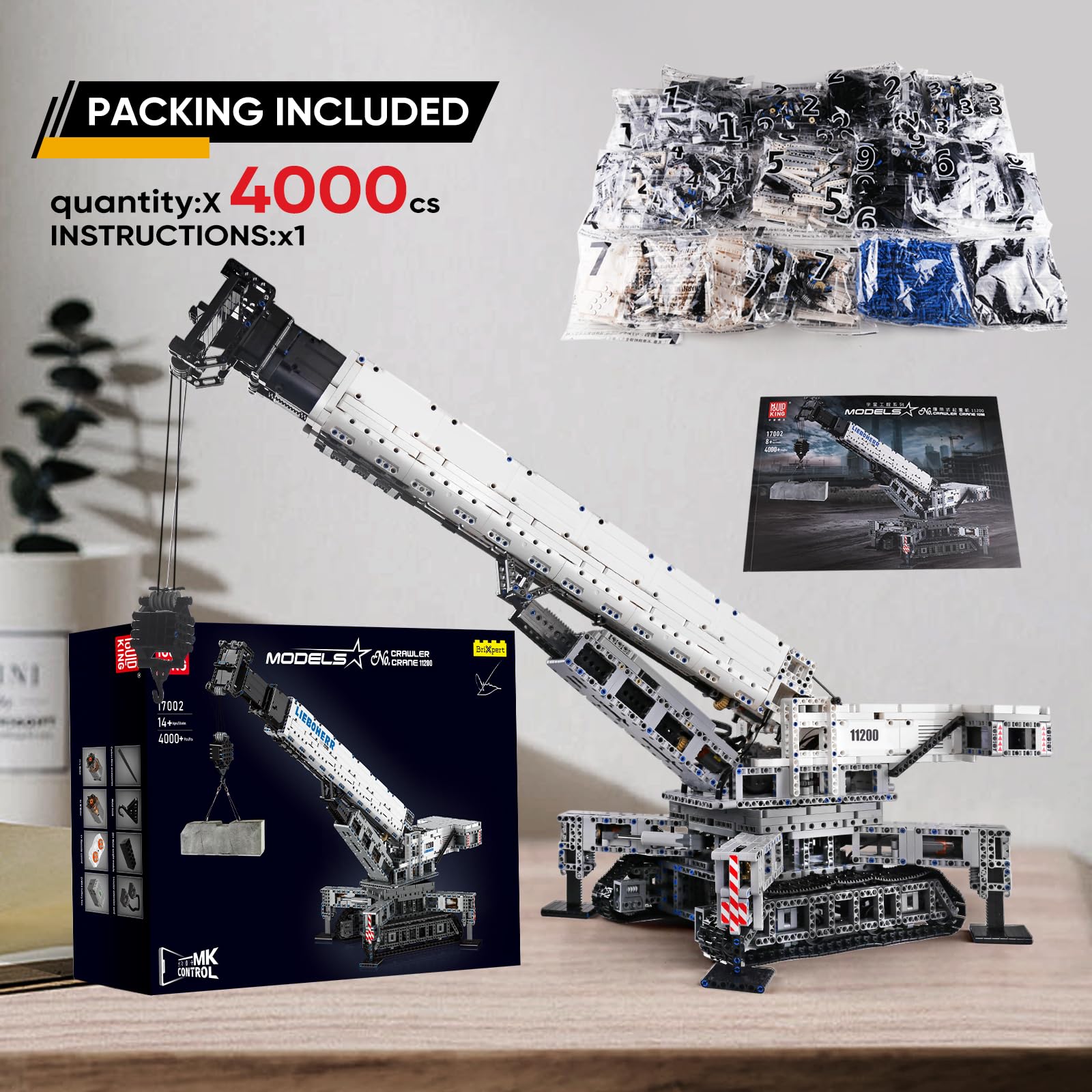 Amazon.com: Mould King 17002 Technology 11200 Crane with 12 Motors